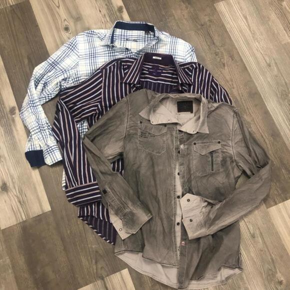 Tasso Elba Other - Guess/ Tasso Elba Men's Medium Button Down Casual Shirts Bundle